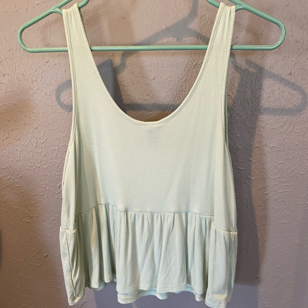 Sm mint green wild fable crop tank - Picture 2 of 3